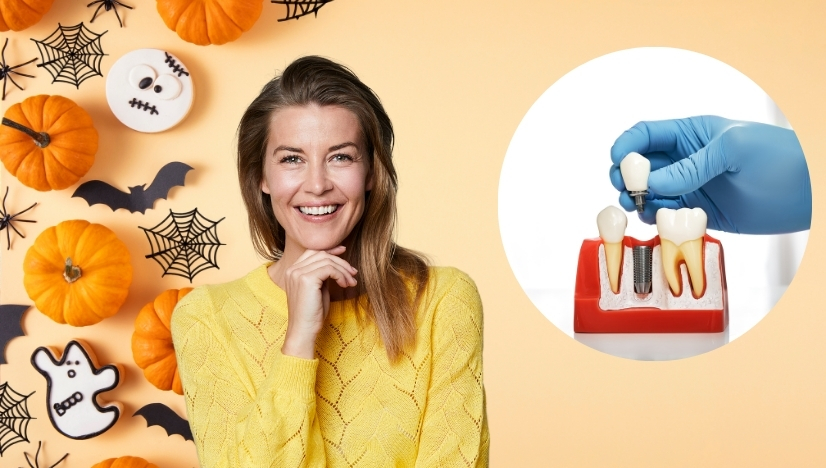 a confident halloween smile
